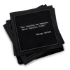 Five Star Napkins Inc. - Drinking Quotes II - Black Cotton Cocktail Napkins 50x
