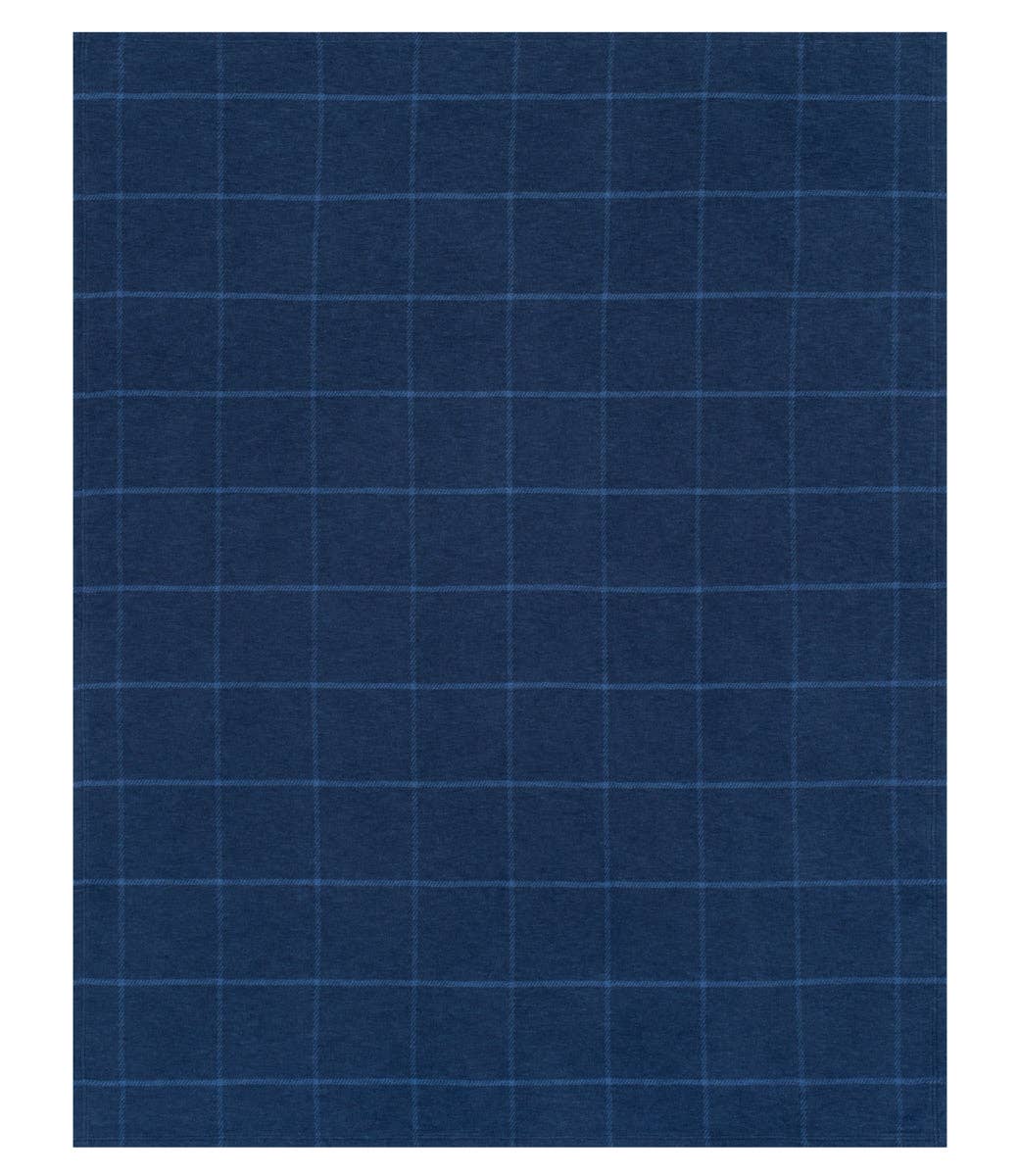 ChappyWrap - Windowpane Navy Lightweight Blanket