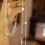Sophie Deschamps Bijoux - Marga chain and fine stone necklace (SCHMA54)