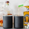 Vinglacé - Black Glass Lined Whiskey Low Ball Set of 2
