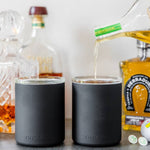 Vinglacé - Black Glass Lined Whiskey Low Ball Set of 2
