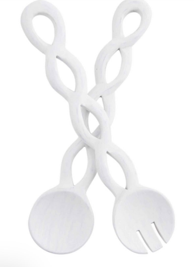 Twisted Wood Serving Set