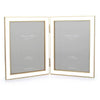 Addison Ross Double Frame Enamel White & Gold (5X7)