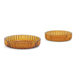 The Mookie and Lenny Nesting Plates - Amber, Set of 2