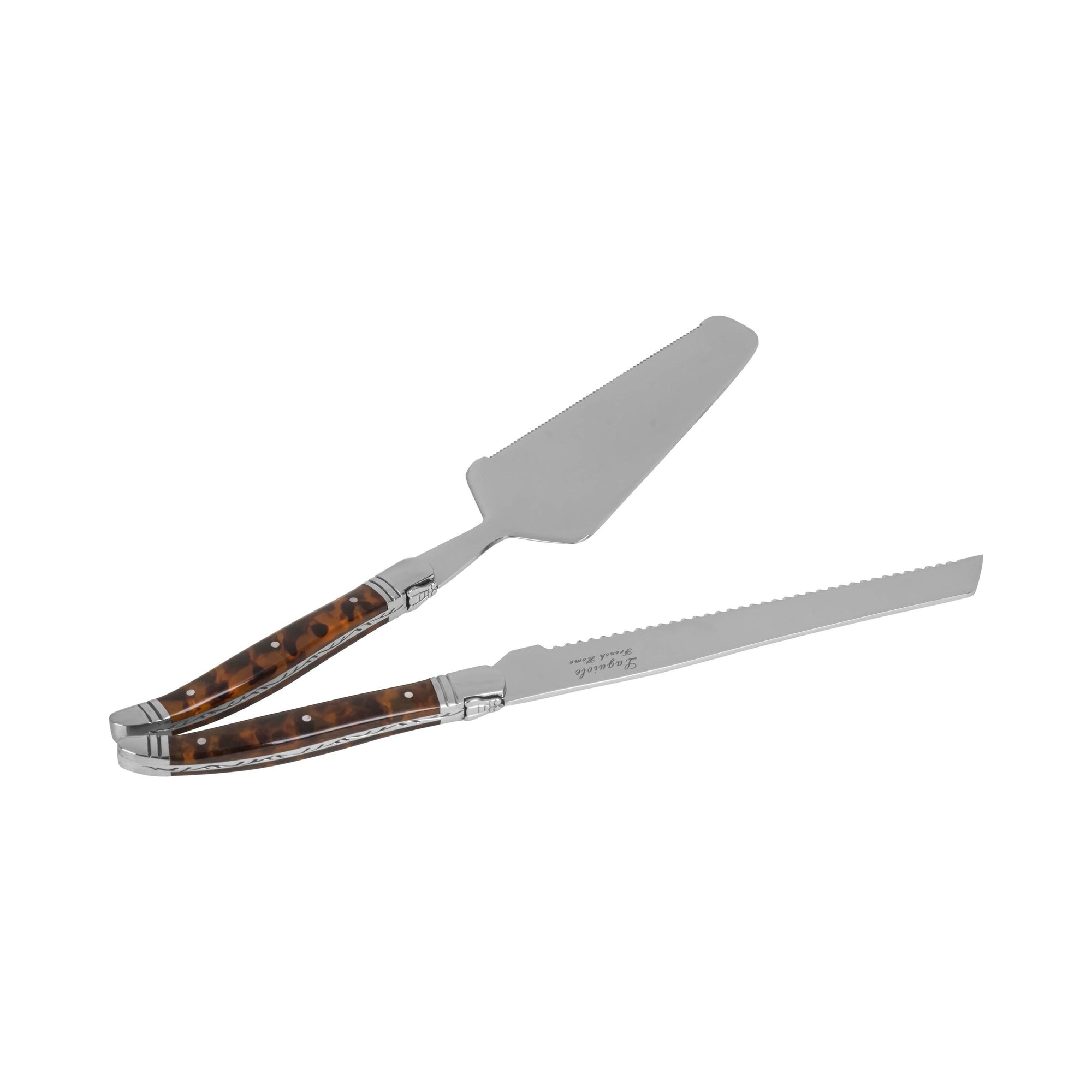 French Home - Connoisseur Laguiole Tortoise Shell Cake & Pie Server Set