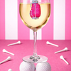 Golf Bag Jeweled Stemmed Wine Glass