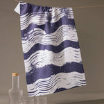 Geometry - Brushline Navy Tea Towel