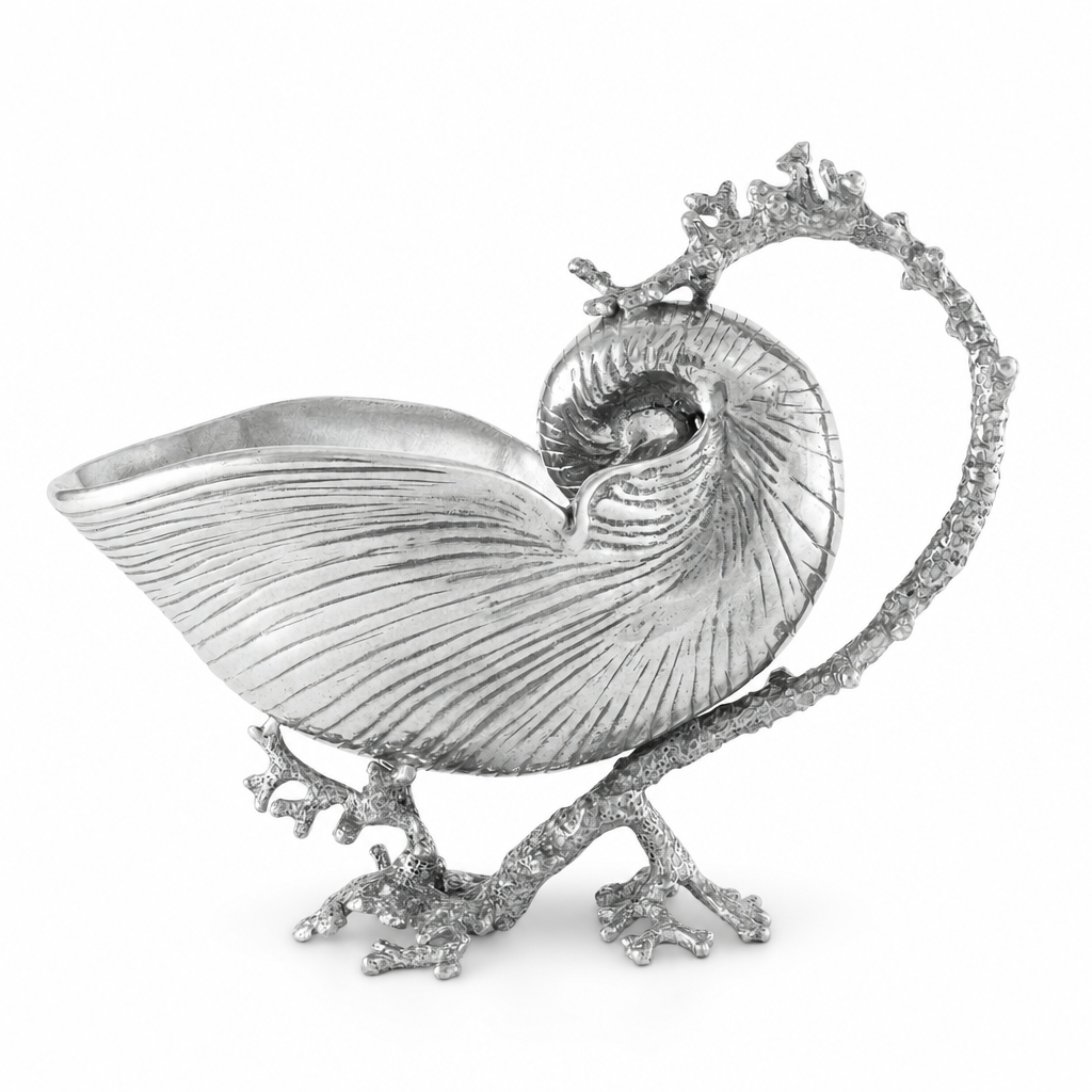 Pewter Nautilus Gravy Boat