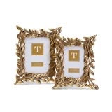 Golden Laurel Photo Frames set of 2