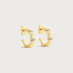 Anabel Aram Bamboo Huggie Hoop Earrings