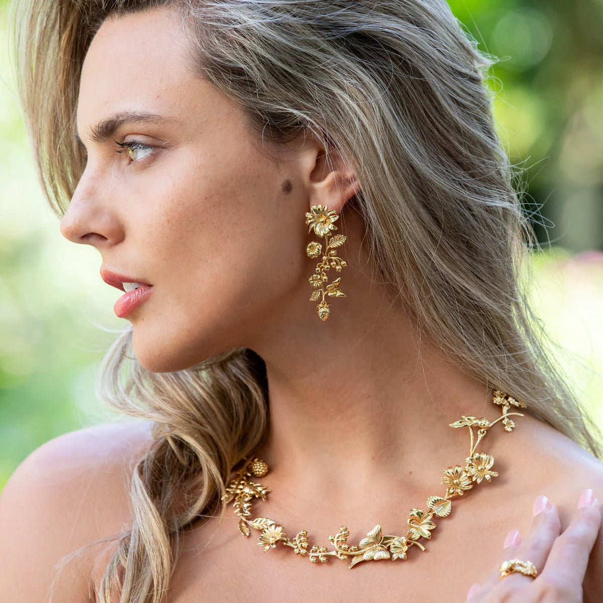 Meadow Bouquet Mismatched Grande Earrings - Gold