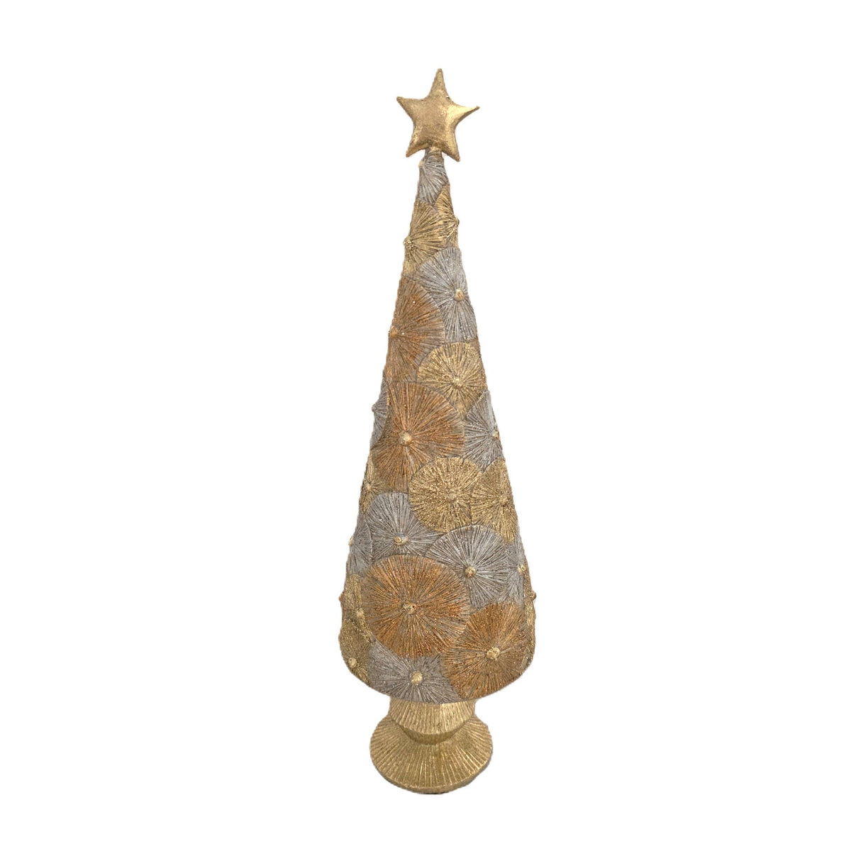 Dekorasyon Gifts  Decor - Sparklers Cone Tree (Bisque)