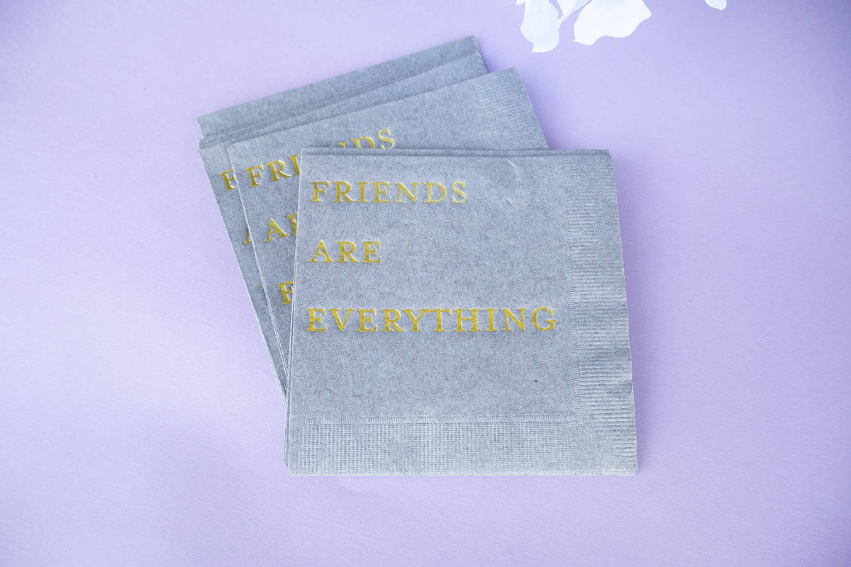 Katherine Designs & Co. - Foil Cocktail Napkins, Friends are Everything