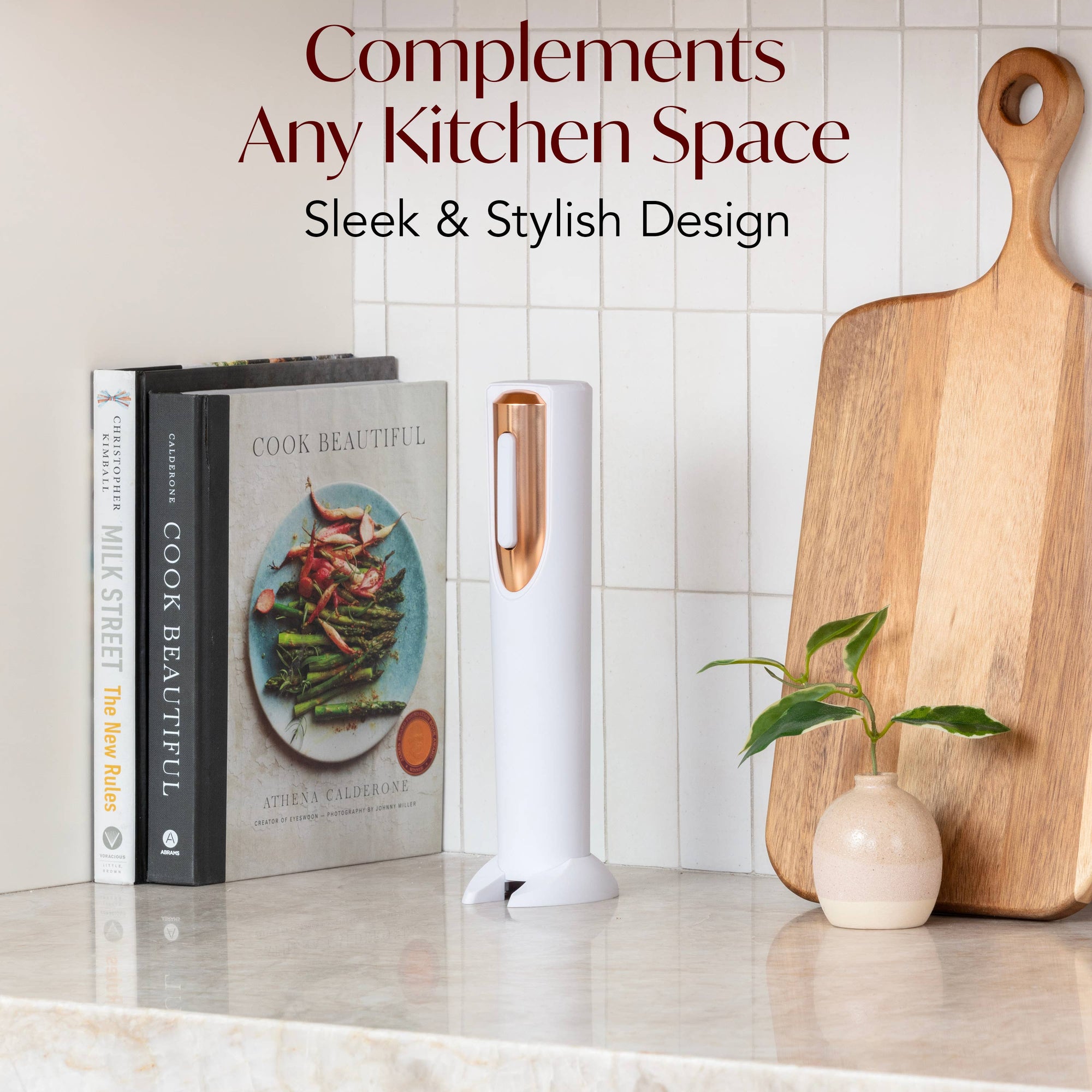 Vin Fresco - Vin Fresco Electric Wine Opener, Battery-Powered Corkscrew