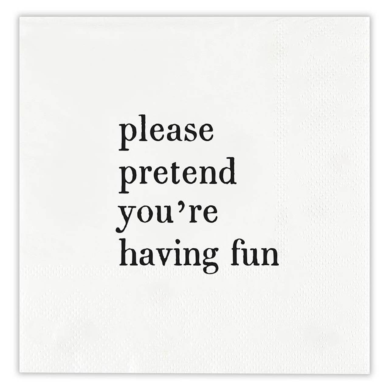 Face to Face Paper Cocktail Napkins - Please Pretend