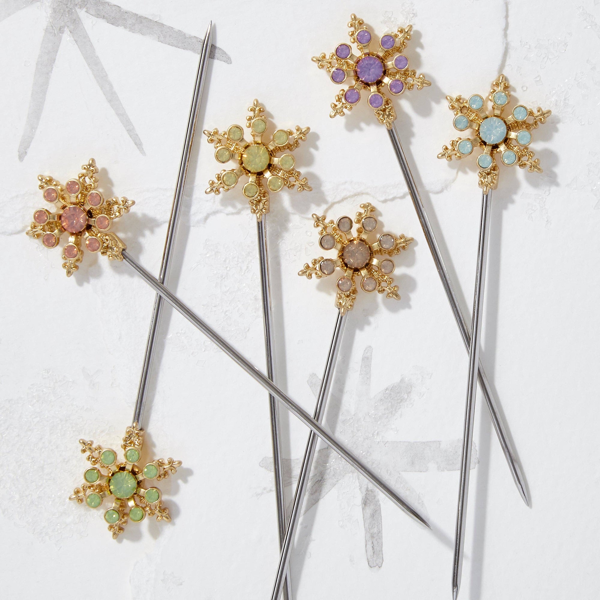 Joanna Buchanan - Snowflake cocktail picks, pastel