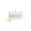 "BRIDE" Pearl Minaudiere in Ivory