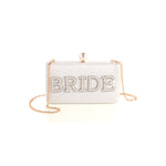 "BRIDE" Pearl Minaudiere in Ivory