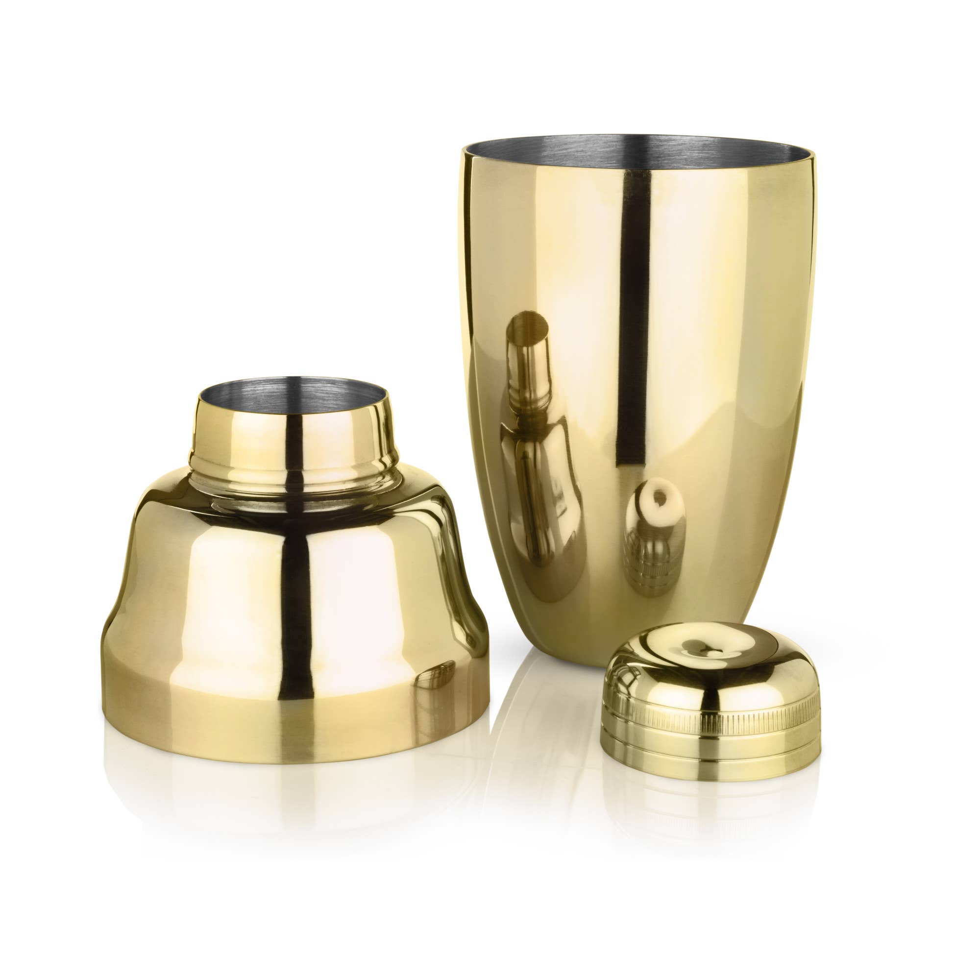 Viski - Belmont™ Gold Plated Heavyweight Cocktail Shaker w Strainer