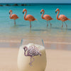 Flamingo Jeweled Stemless Wine Glass