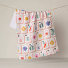 Geometry - Tile Toss Tea Towel - Mahjong