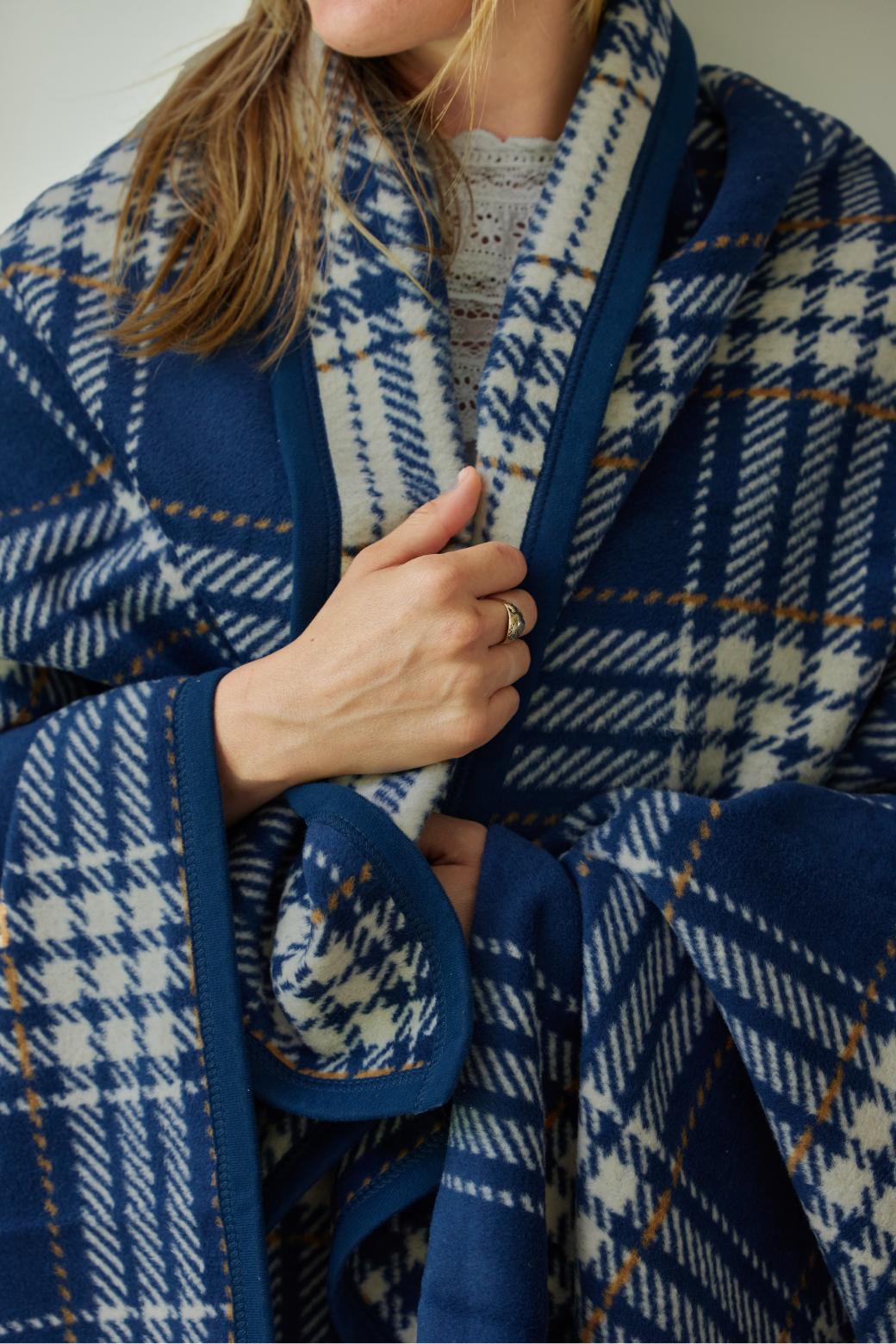 ChappyWrap Blanket - Autumn Plaid Vintage Blue