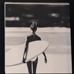Cindy Press Surfer Girl on Canvas  12x12