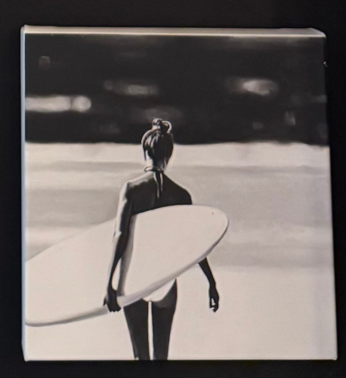 Cindy Press Surfer Girl on Canvas  12x12