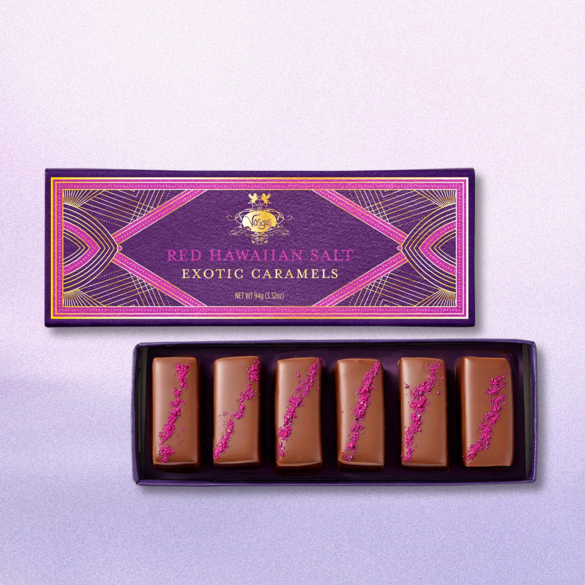 Vosges Haut-Chocolat - Milk Chocolate Caramels | Red Hawaiian Salt | Dragon Fruit