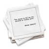 Five Star Napkins Inc. - Tennis Legends Quotes - White Cotton Cocktail Napkins 50x