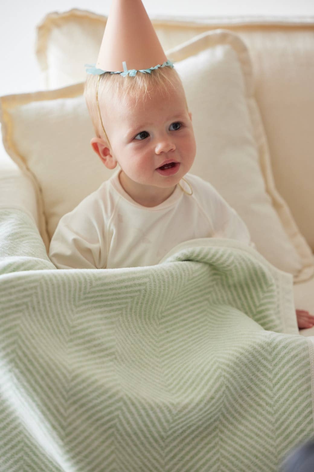 ChappyWrap - Harborview Herringbone Sprout Green Mini Blanket