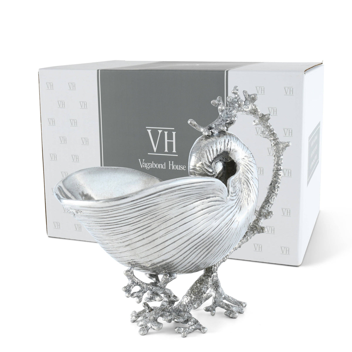Pewter Nautilus Gravy Boat