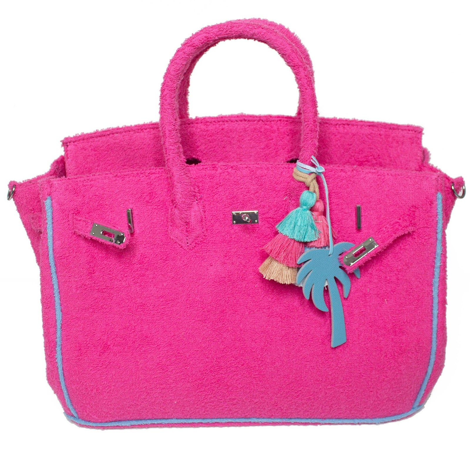 BEACH HAUS - Seaside Terry Tote - Fuchsia Large