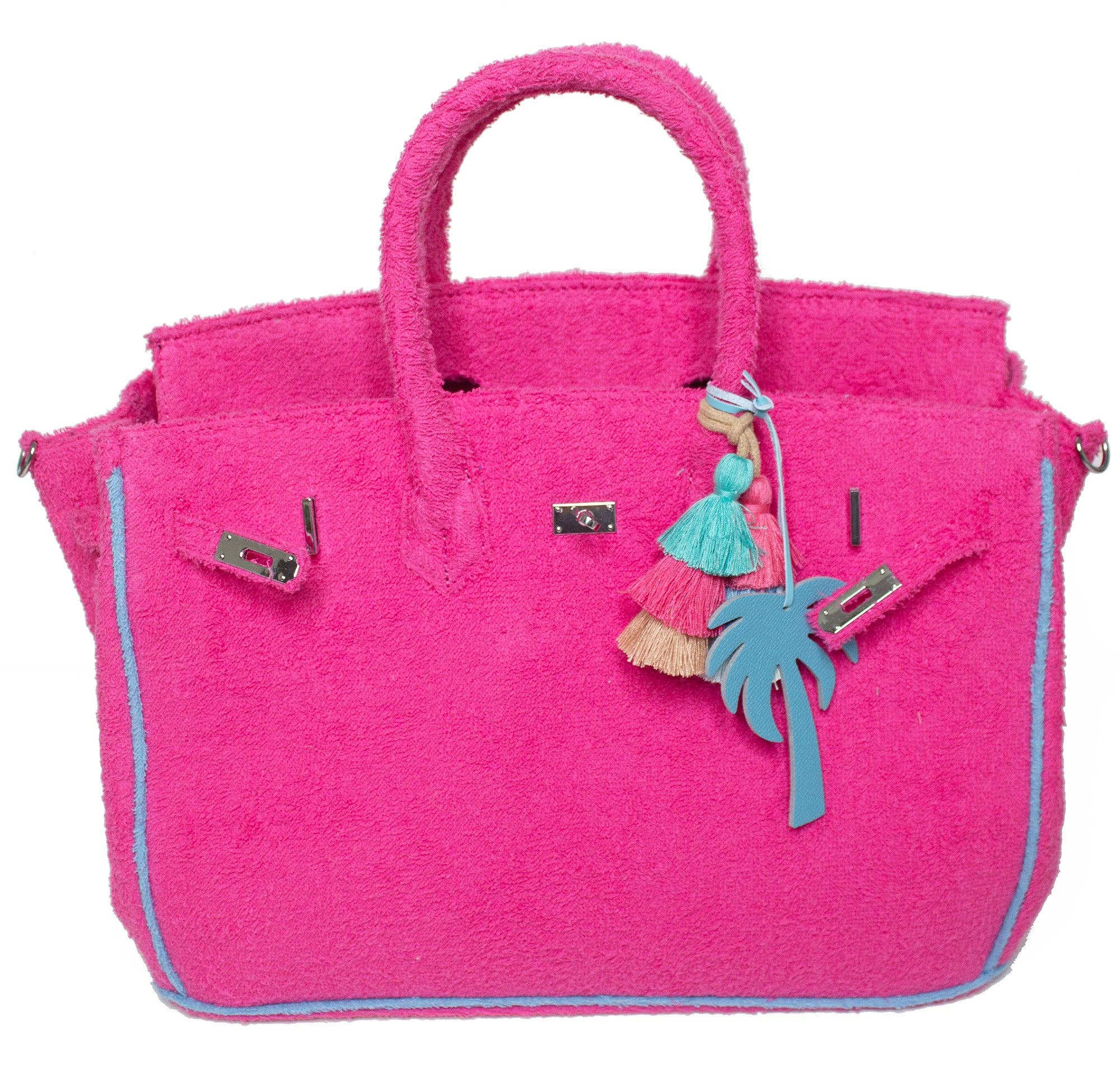 BEACH HAUS - Seaside Terry Tote - Fuchsia Large