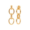 Capucine De Wulf Cleopatra Regal Double Link Earrings, Gold
