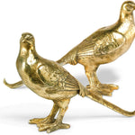 Gold Resin Pheasants, 8 Inch