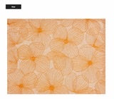 Le Jacquard Francais A La Carte Fleurs Papillons Orange Placemat