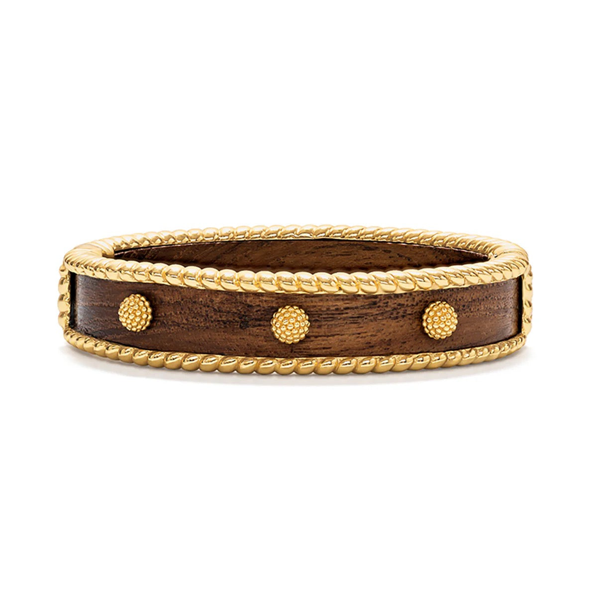 Capucine De Wulf Berry Small Hinged Bangle - Teak