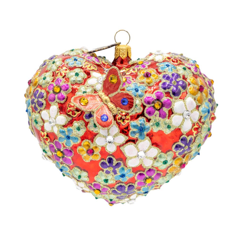 Jay Strongwater - Blossom Floral Heart Ornament