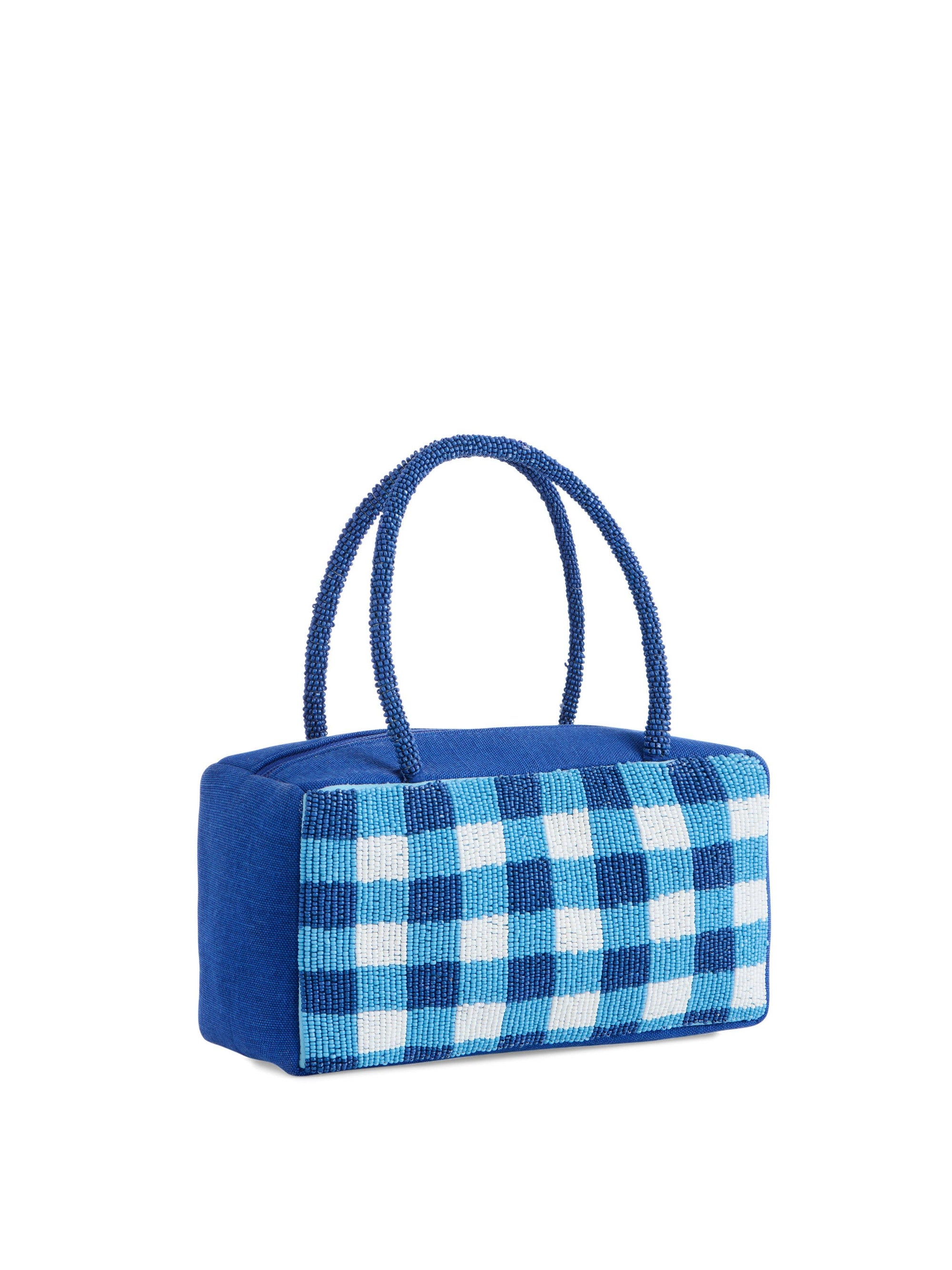 Beaded Fish Mini Bag, Blue