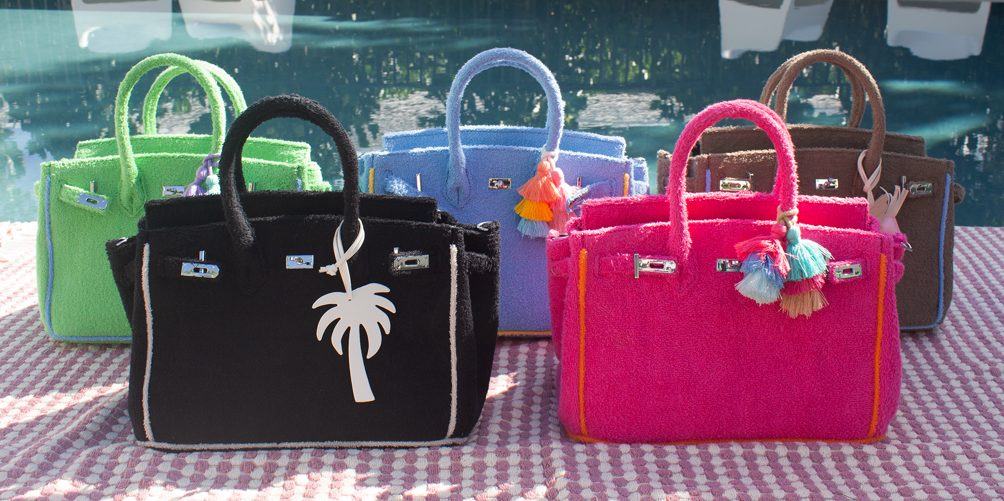 BEACH HAUS - Seaside Terry Tote - Black Small