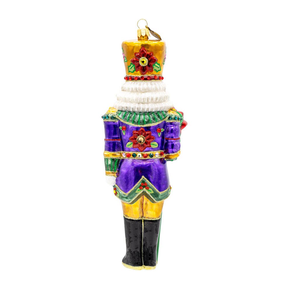 Jay Strongwater - Poinsettia Nutcracker Ornament