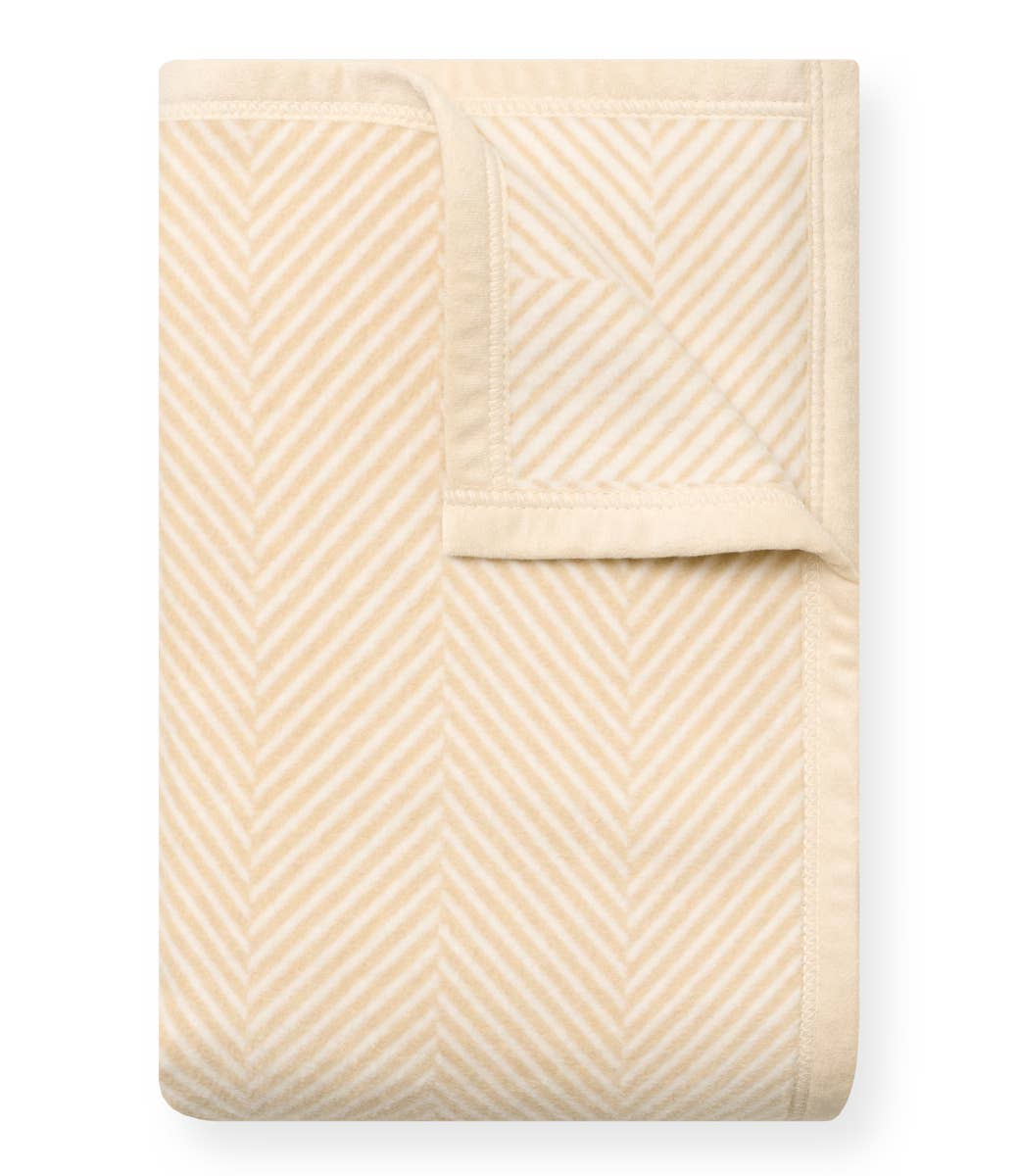 ChappyWrap - Harborview Herringbone Cream Blanket