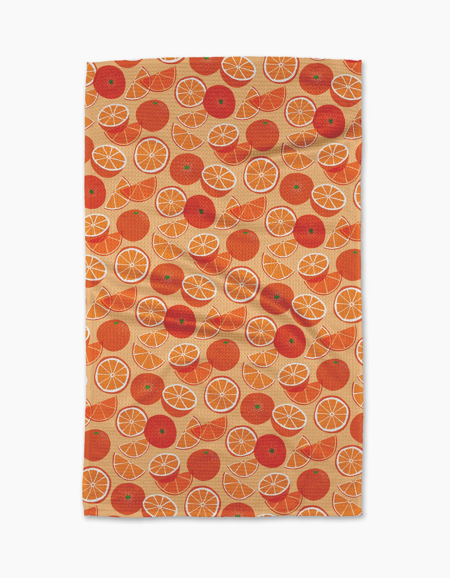 Geometry - Only Oranges Tea Towel