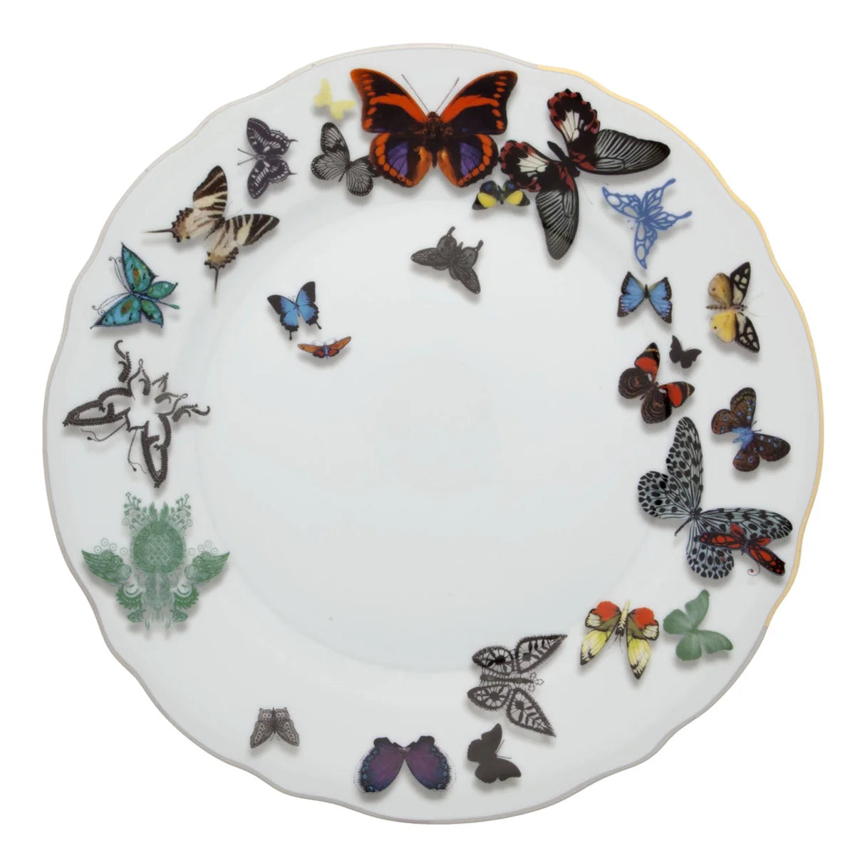 Vista Alegre Lacroix Butterfly Parade Dinner Plate