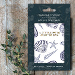 Toasted Crumpet A Little Note Just to Say (Coastal Pure) Set of 6 Cards