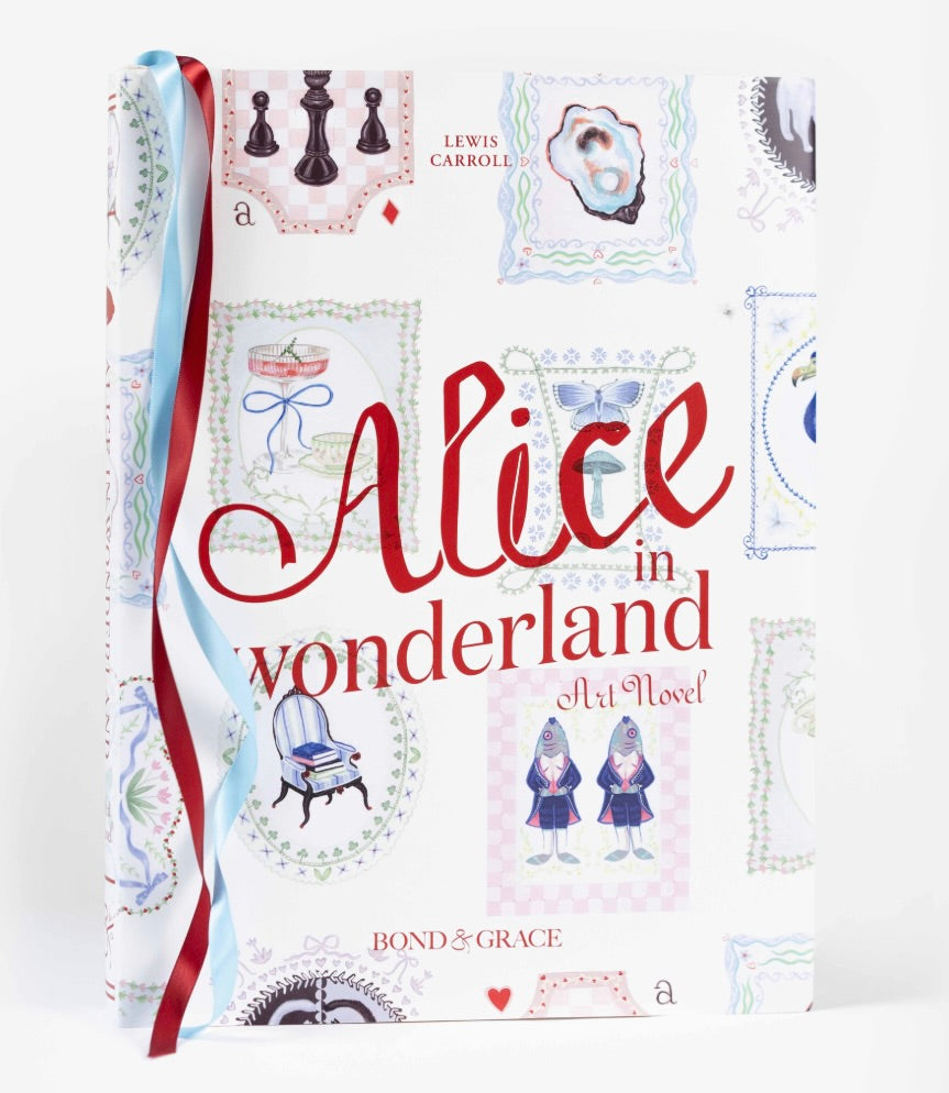 Alice in Wonderland Art Novel "Wonderful Curiosities" Art Cover
