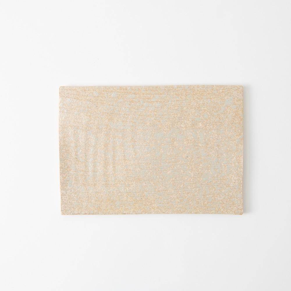 Hibino Kihaku White Mino Ware Rectangular Plate