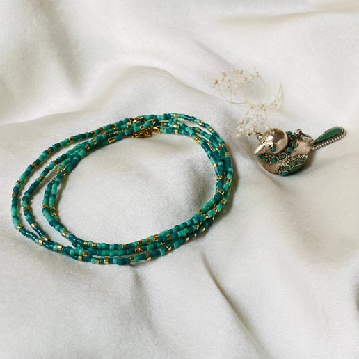 Sophie Deschamps Bijoux - BRACELET OU COLLIER NAVAJOS , perles miyuki (B/CCA44)