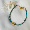 Sophie Deschamps Bijoux - BRACELET TALLULAH, turquoises & emerald (BCA43)